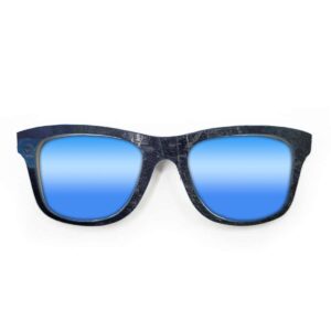 Wayfarer Style Recycled Wooden Skateboard Glasses (Large) - Image 4