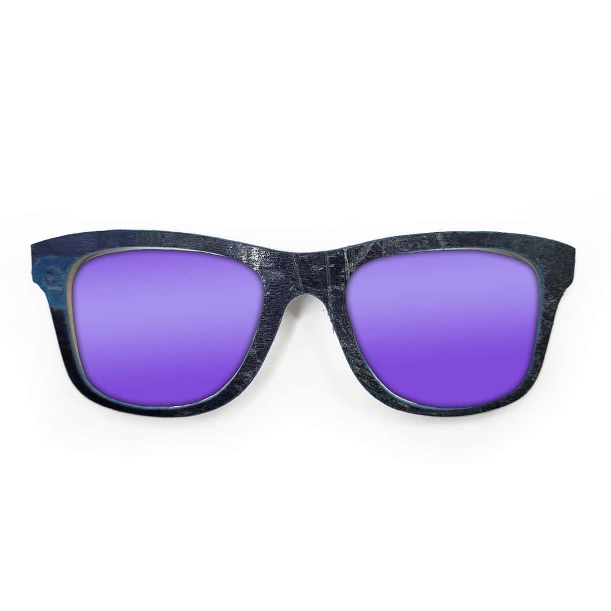 Wayfarer Style Recycled Wooden Skateboard Glasses (Large) - Image 2