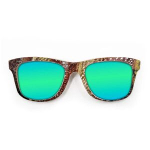 Wayfarer Style Recycled Wooden Skateboard Glasses (Large) - Image 3
