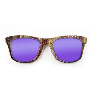 Wayfarer Style Recycled Wooden Skateboard Glasses (Large)