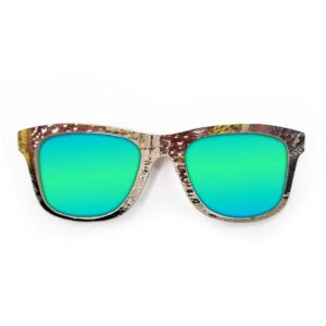 Wayfarer Style Recycled Wooden Skateboard Glasses (Large) - Image 3