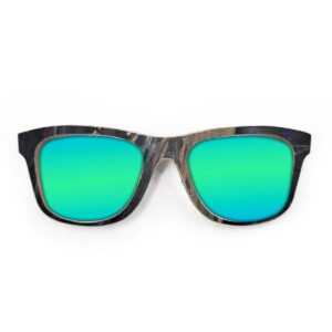 Wayfarer Style Recycled Wooden Skateboard Glasses (Large) - Image 3