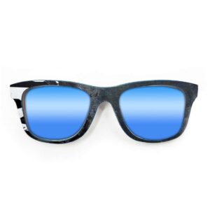 Wayfarer Style Recycled Wooden Skateboard Glasses (Large) - Image 4