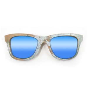 Wayfarer Style Recycled Wooden Skateboard Glasses (Large) - Image 4