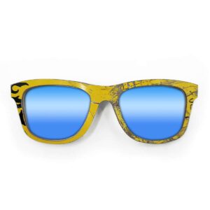 Wayfarer Style Recycled Wooden Skateboard Glasses (Large) - Image 3