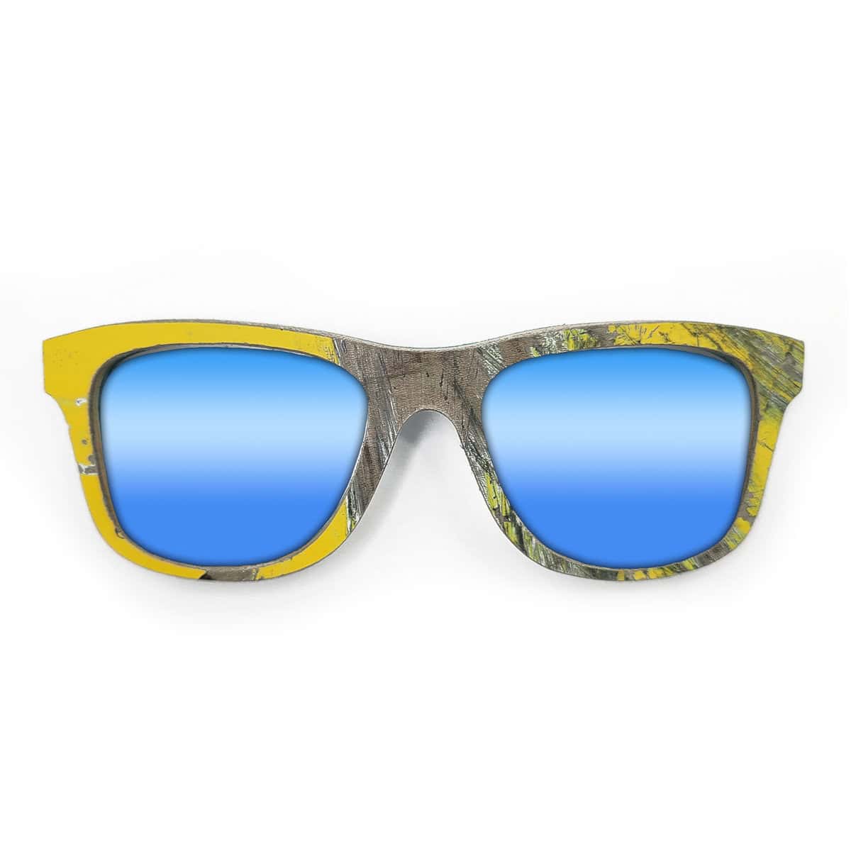 Wayfarer Style Recycled Wooden Skateboard Glasses (Large) - Image 4