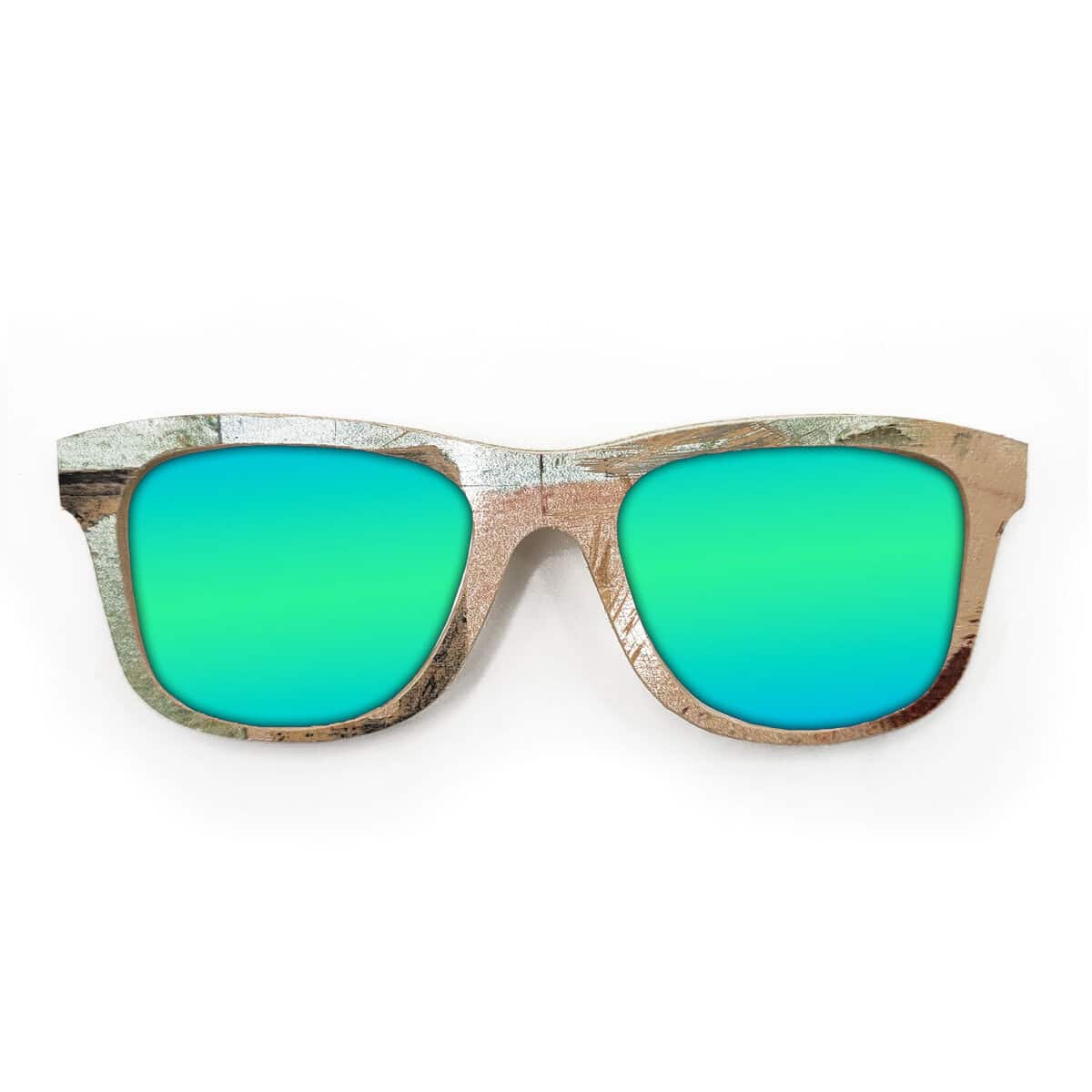 Wayfarer Style Recycled Wooden Skateboard Glasses (Large) - Image 3
