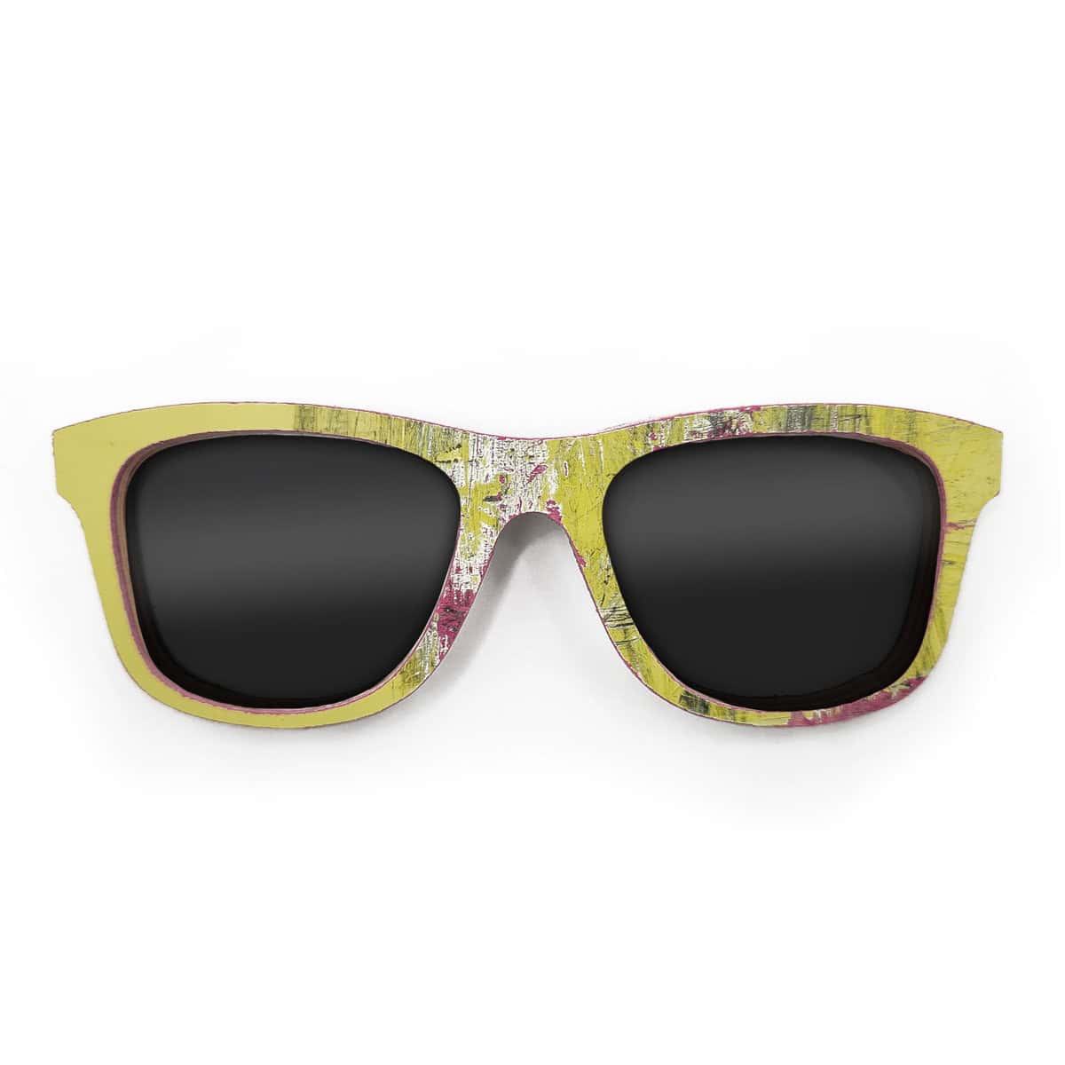 Wayfarer Style Recycled Wooden Skateboard Glasses - Image 1