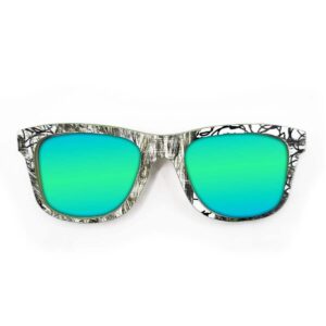 Wayfarer Style Recycled Wooden Skateboard Glasses (Large)