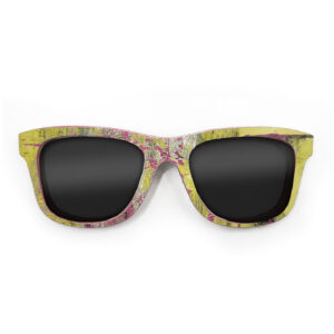 Wayfarer Style Recycled Wooden Skateboard Glasses (Large)