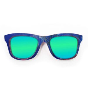 Wayfarer Style Recycled Wooden Skateboard Glasses (Large) - Image 3