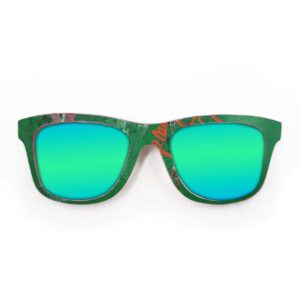 Wayfarer Style Recycled Wooden Skateboard Glasses - Image 3