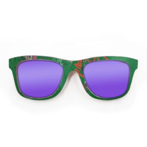 Wayfarer Style Recycled Wooden Skateboard Glasses