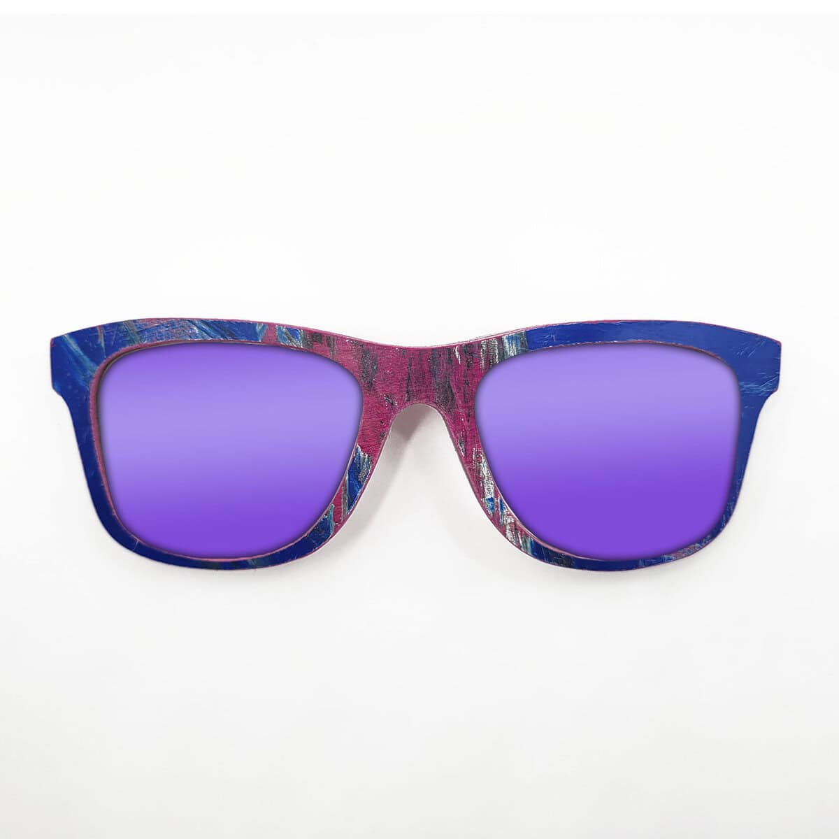Wayfarer Style Recycled Wooden Skateboard Glasses - Image 2