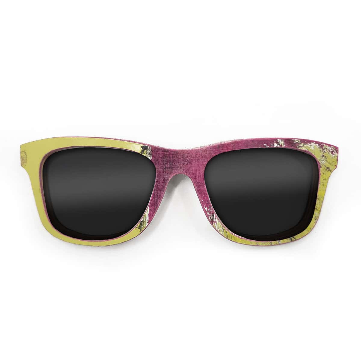 Wayfarer Style Recycled Wooden Skateboard Glasses - Image 1