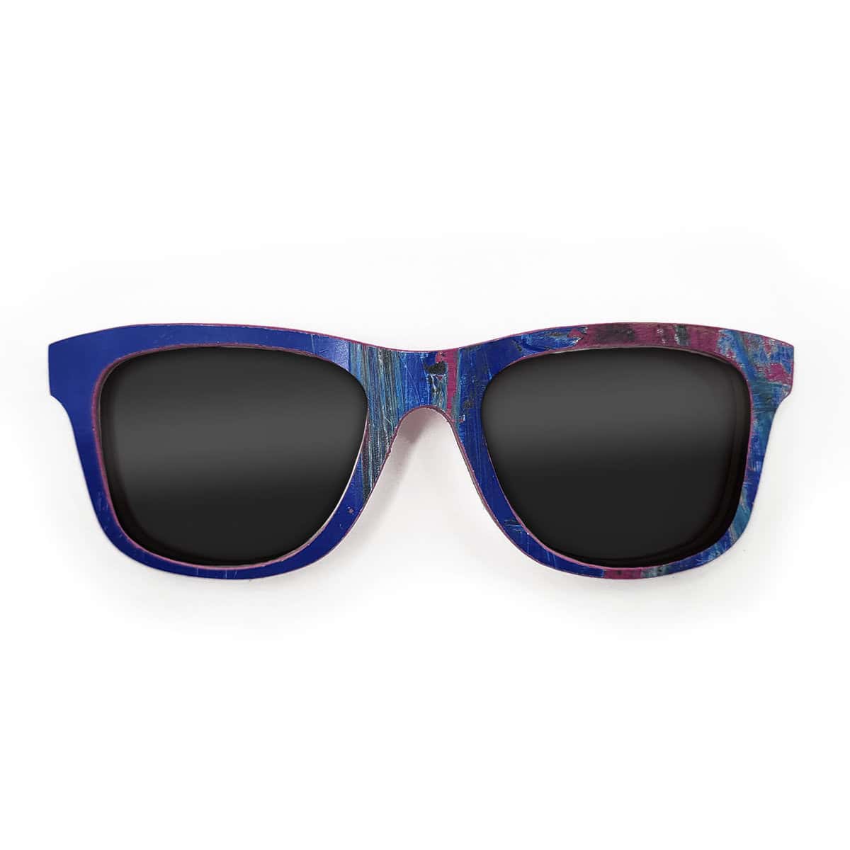 Wayfarer Style Recycled Wooden Skateboard Glasses - Image 1