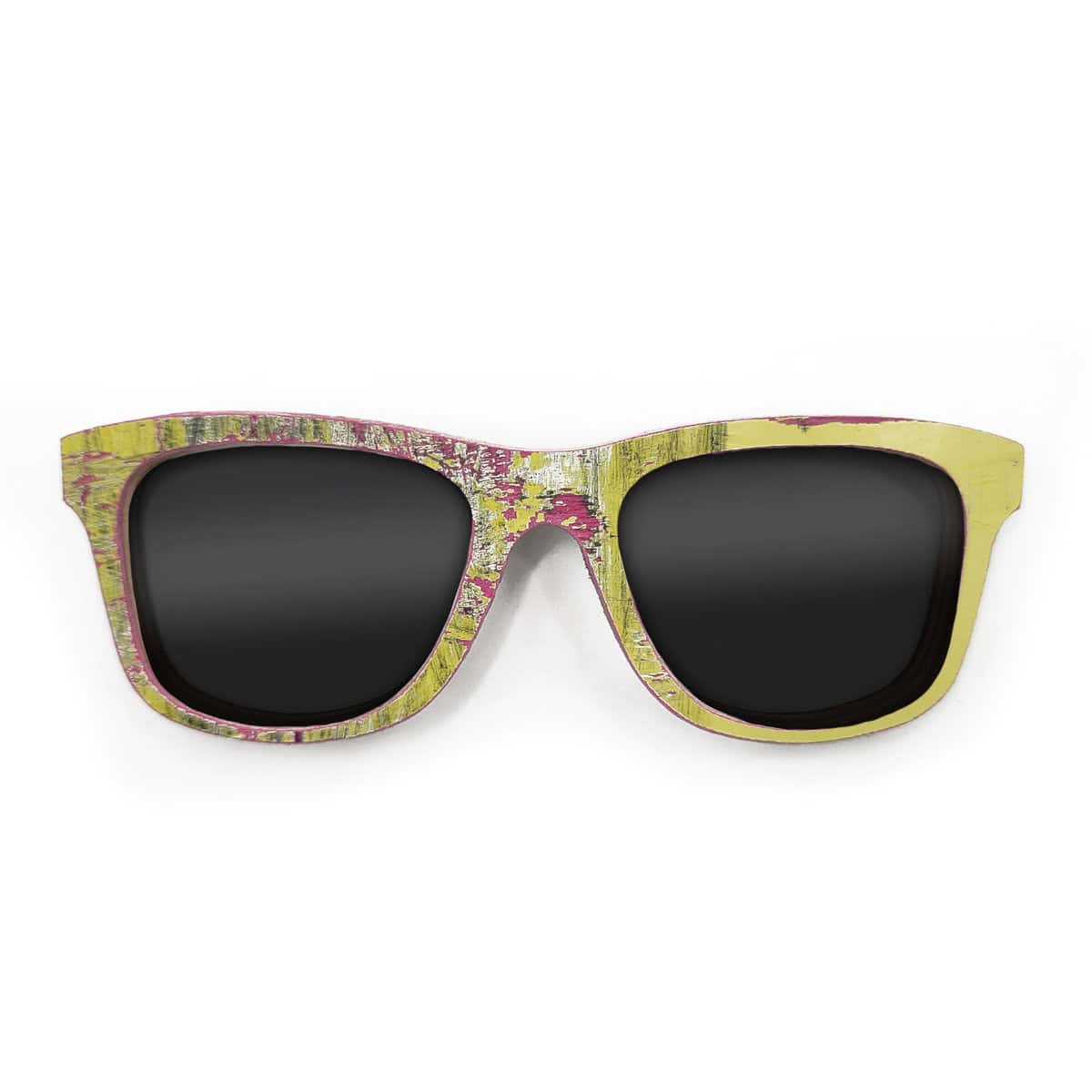 Wayfarer Style Recycled Wooden Skateboard Glasses - Image 1