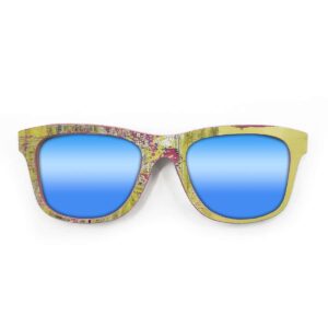 Wayfarer Style Recycled Wooden Skateboard Glasses - Image 4