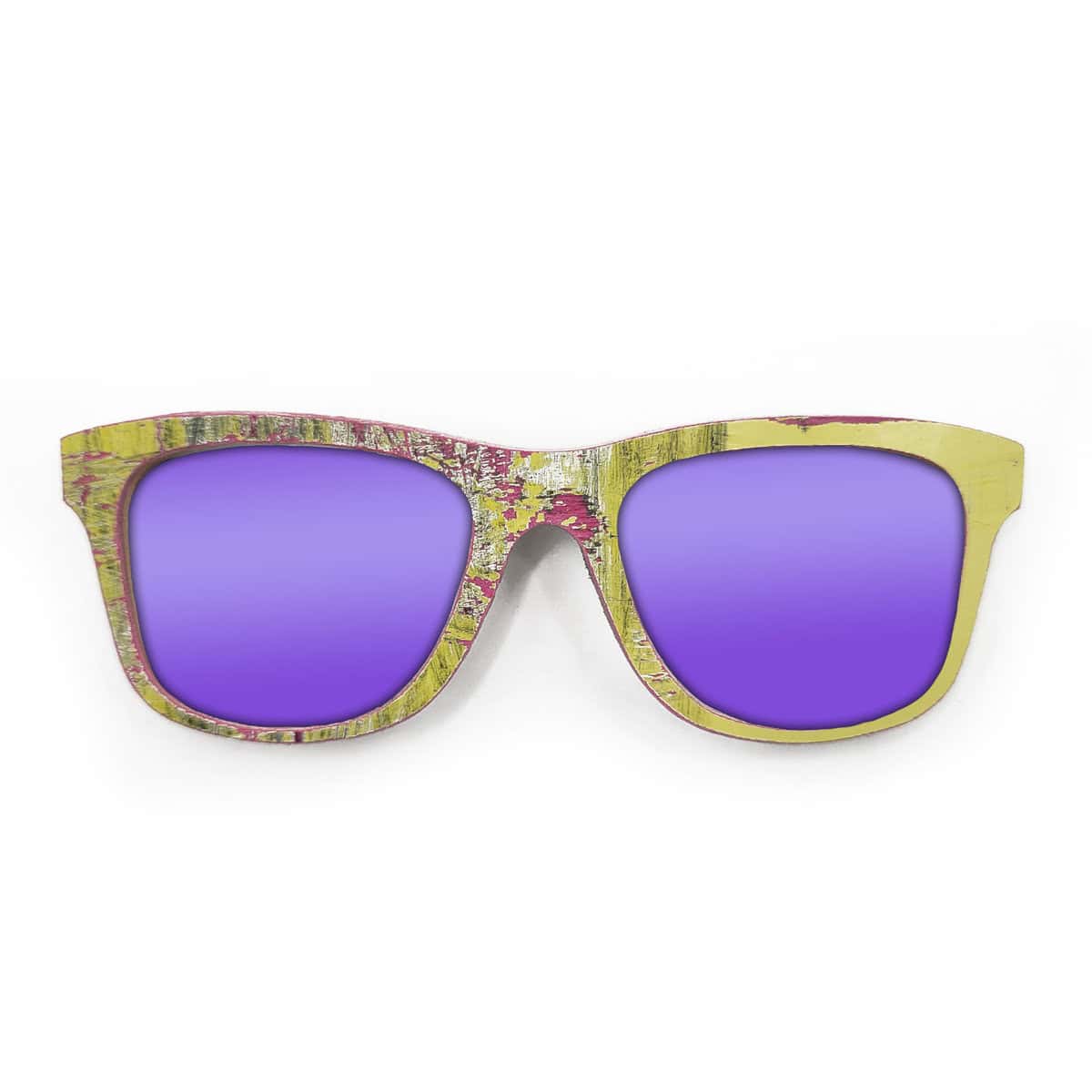 Wayfarer Style Recycled Wooden Skateboard Glasses - Image 2