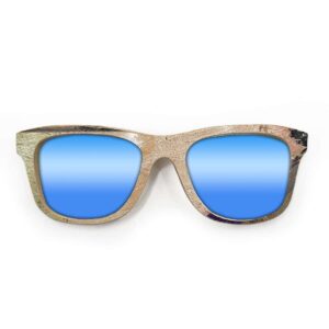 Wayfarer Style Recycled Wooden Skateboard Glasses - Image 4