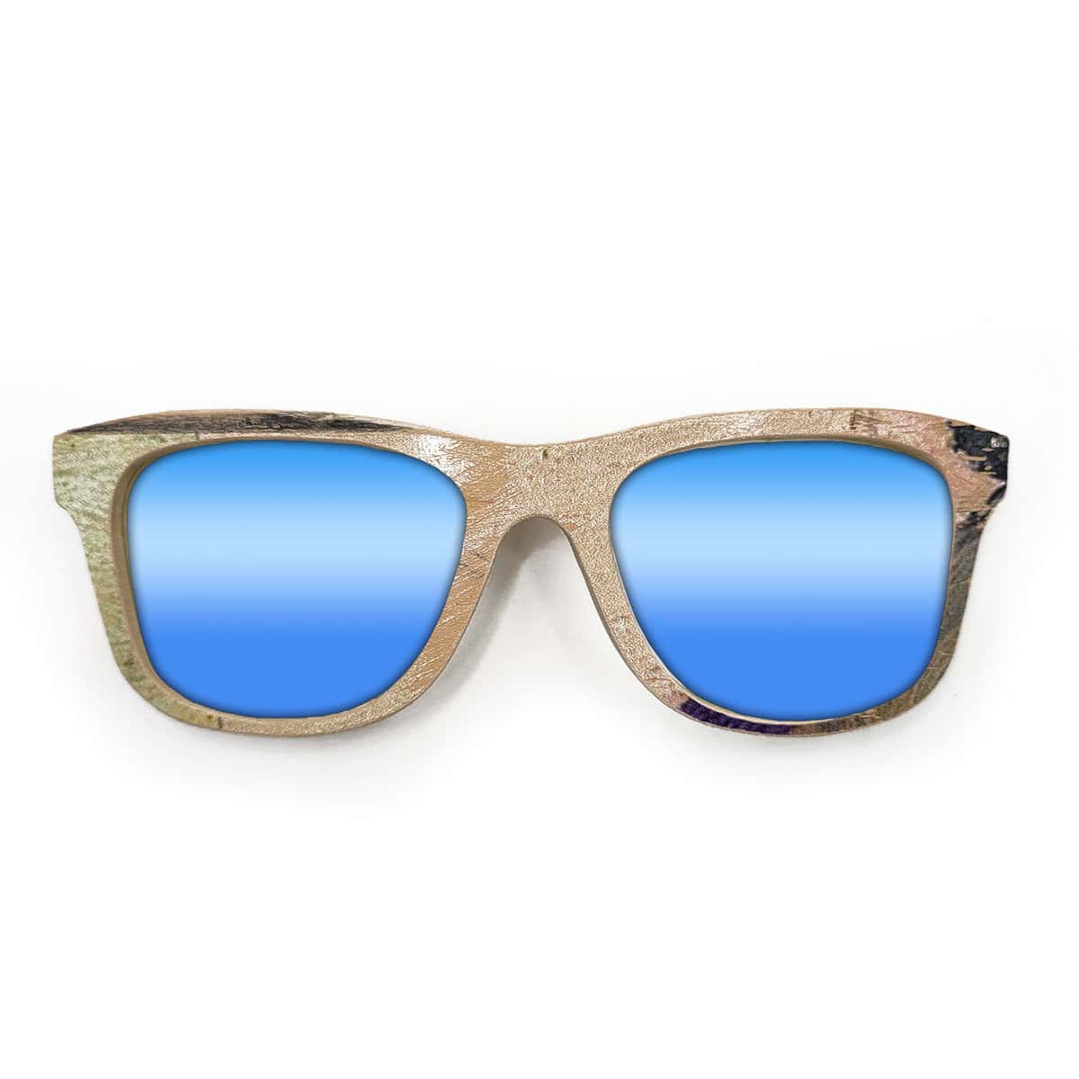 Wayfarer Style Recycled Wooden Skateboard Glasses - Image 4