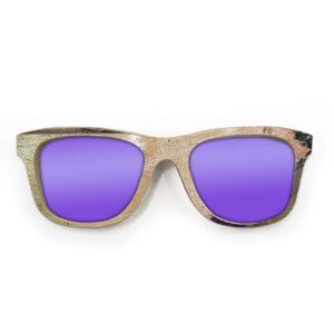 Wayfarer Style Recycled Wooden Skateboard Glasses