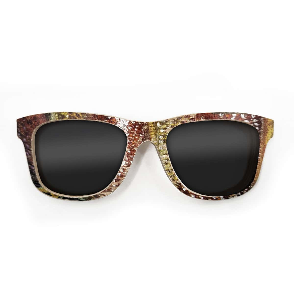 Wayfarer Style Recycled Wooden Skateboard Glasses - Image 1