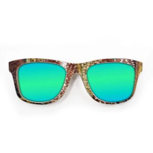 Wayfarer Style Recycled Wooden Skateboard Glasses - Image 2