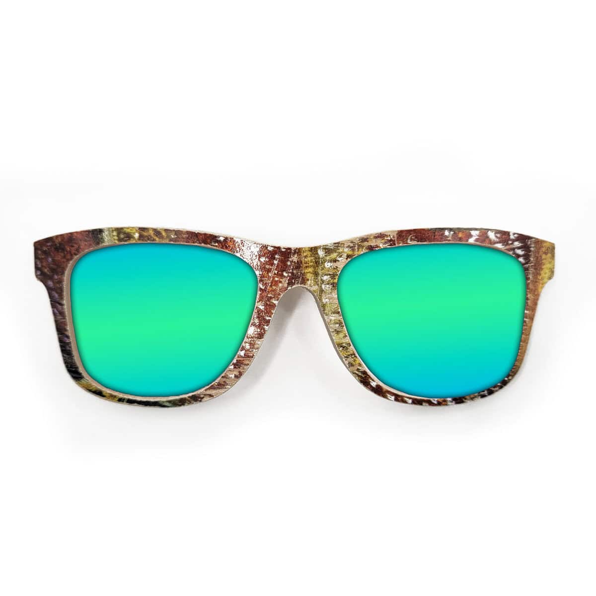 Wayfarer Style Recycled Wooden Skateboard Glasses - Image 2