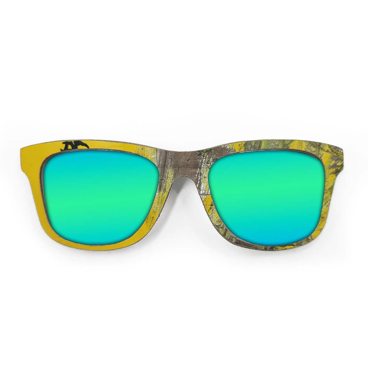 Wayfarer Style Recycled Wooden Skateboard Glasses - Image 3