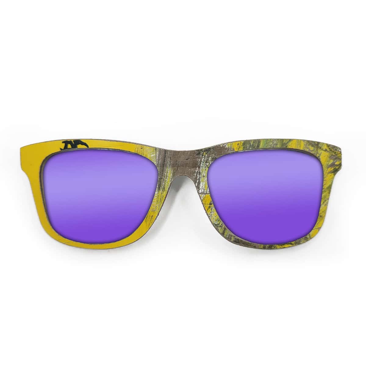 Wayfarer Style Recycled Wooden Skateboard Glasses - Image 2