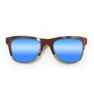 Wayfarer Style Recycled Wooden Skateboard Glasses - Image 4