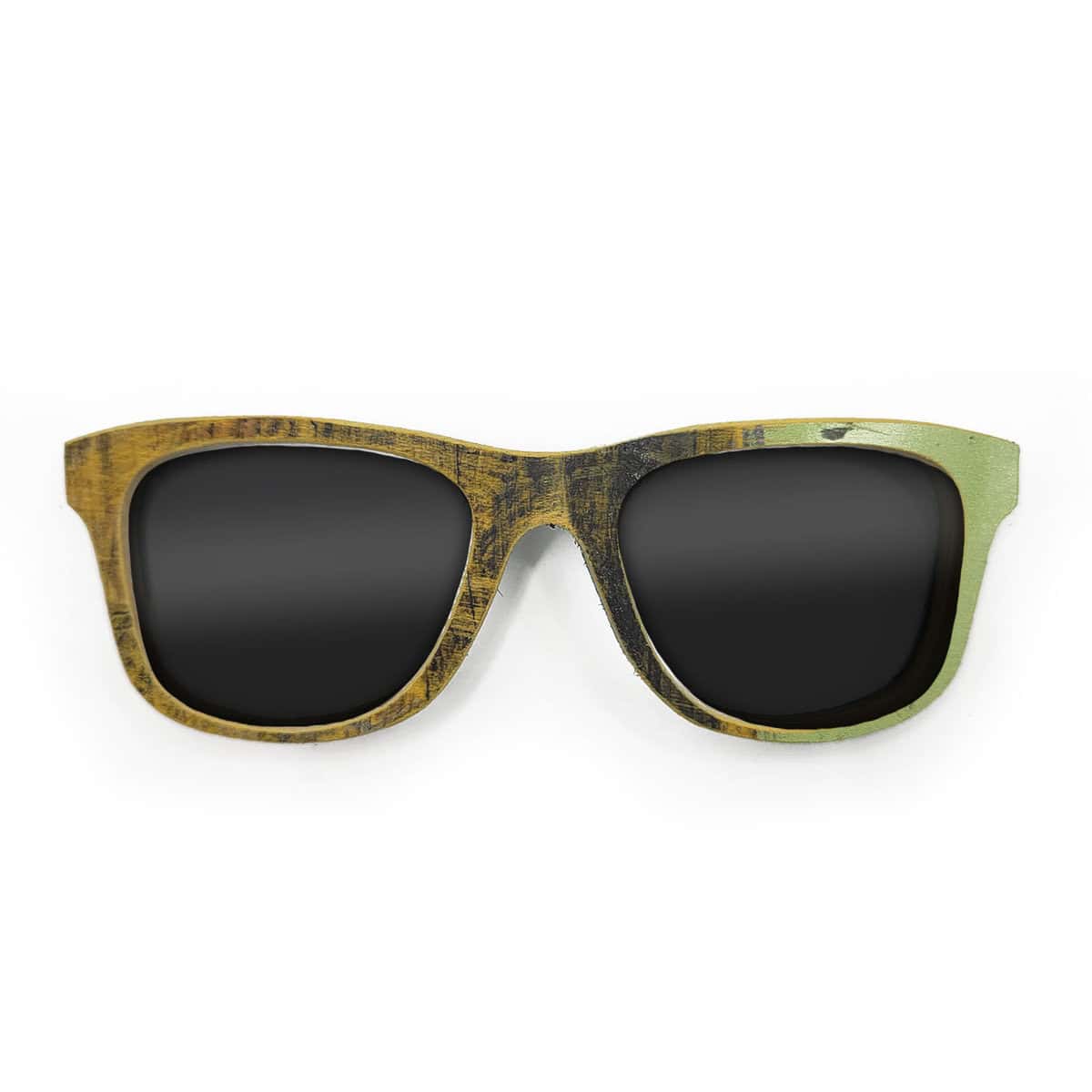 Wayfarer Style Recycled Wooden Skateboard Glasses - Image 1