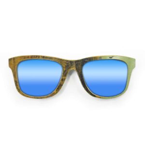 Wayfarer Style Recycled Wooden Skateboard Glasses - Image 4