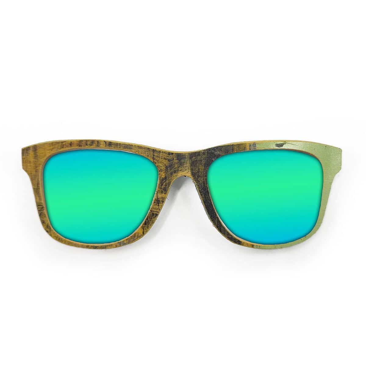 Wayfarer Style Recycled Wooden Skateboard Glasses - Image 3