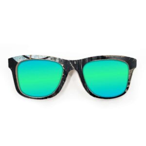 Wayfarer Style Recycled Wooden Skateboard Glasses - Image 3