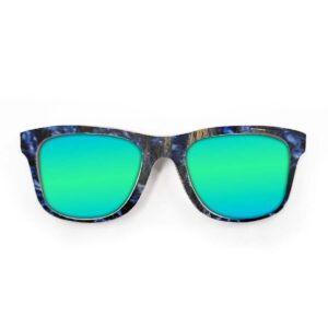 Wayfarer Style Recycled Wooden Skateboard Glasses - Image 3