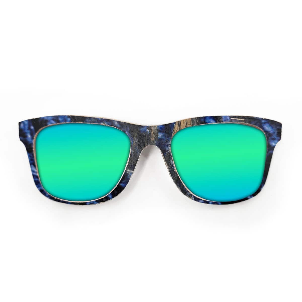 Wayfarer Style Recycled Wooden Skateboard Glasses - Image 3