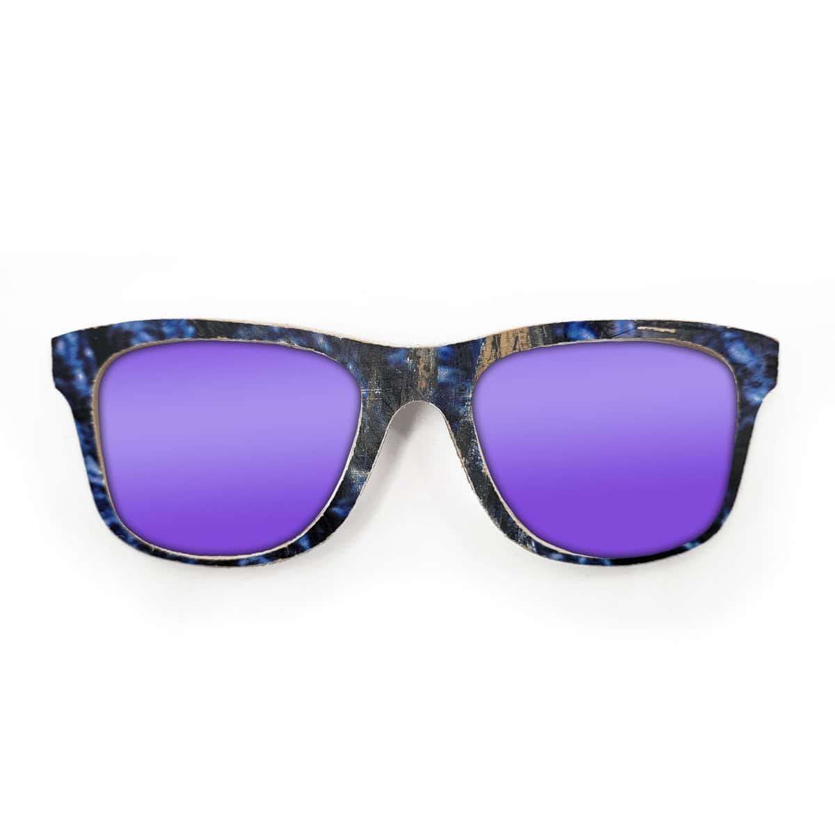 Wayfarer Style Recycled Wooden Skateboard Glasses - Image 2