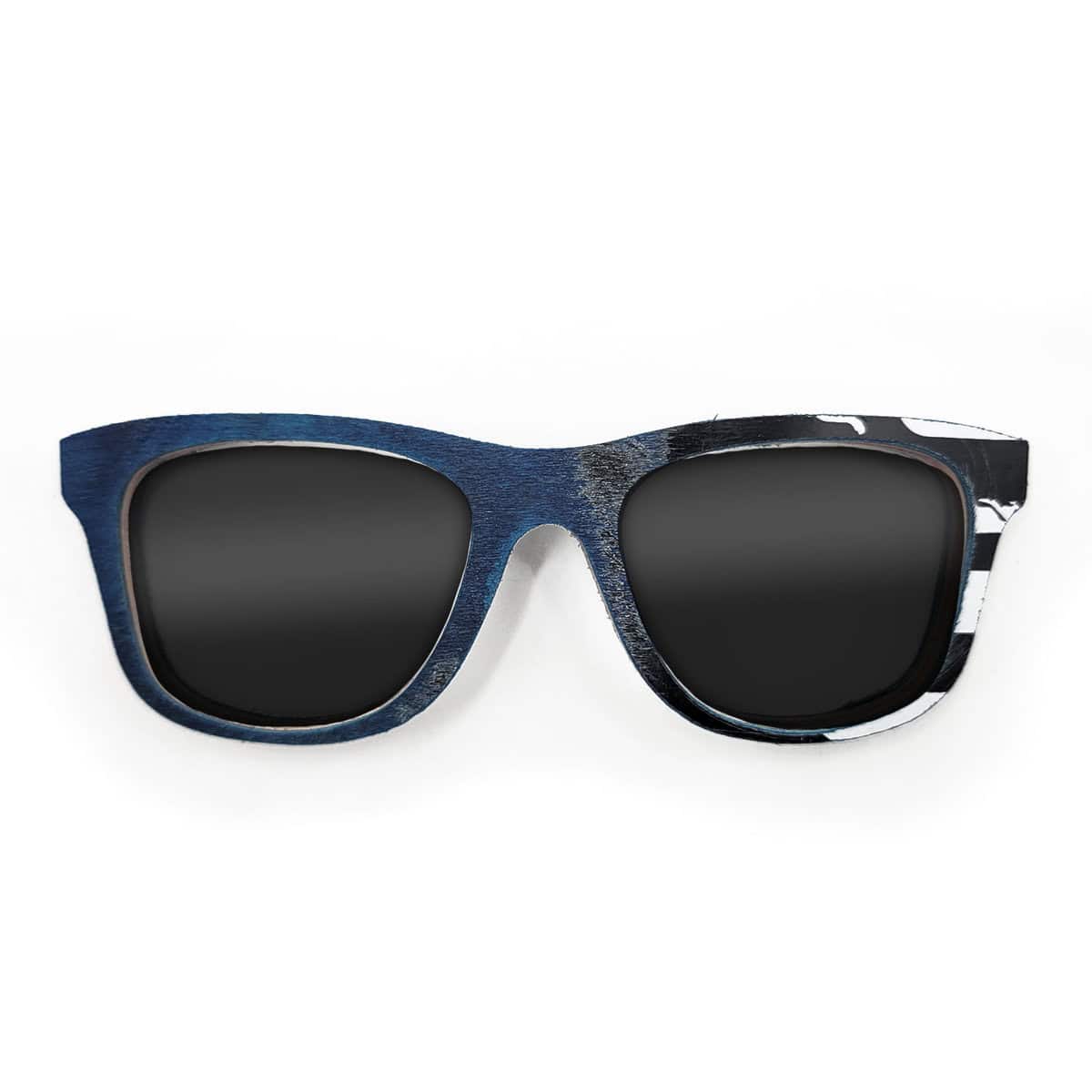 Wayfarer Style Recycled Wooden Skateboard Glasses - Image 1