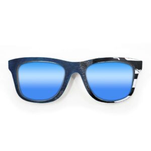 Wayfarer Style Recycled Wooden Skateboard Glasses - Image 4