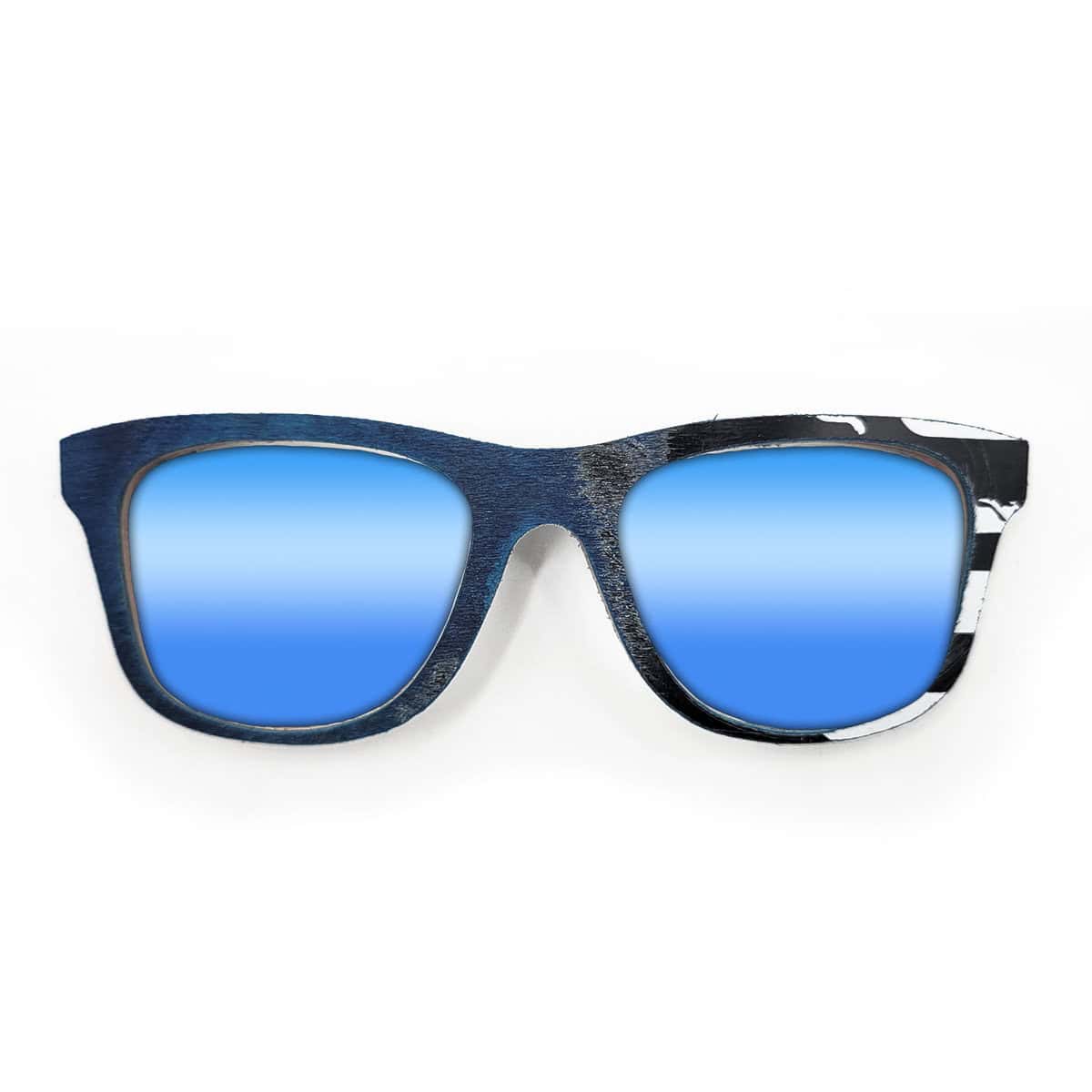 Wayfarer Style Recycled Wooden Skateboard Glasses - Image 4