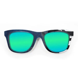 Wayfarer Style Recycled Wooden Skateboard Glasses - Image 3