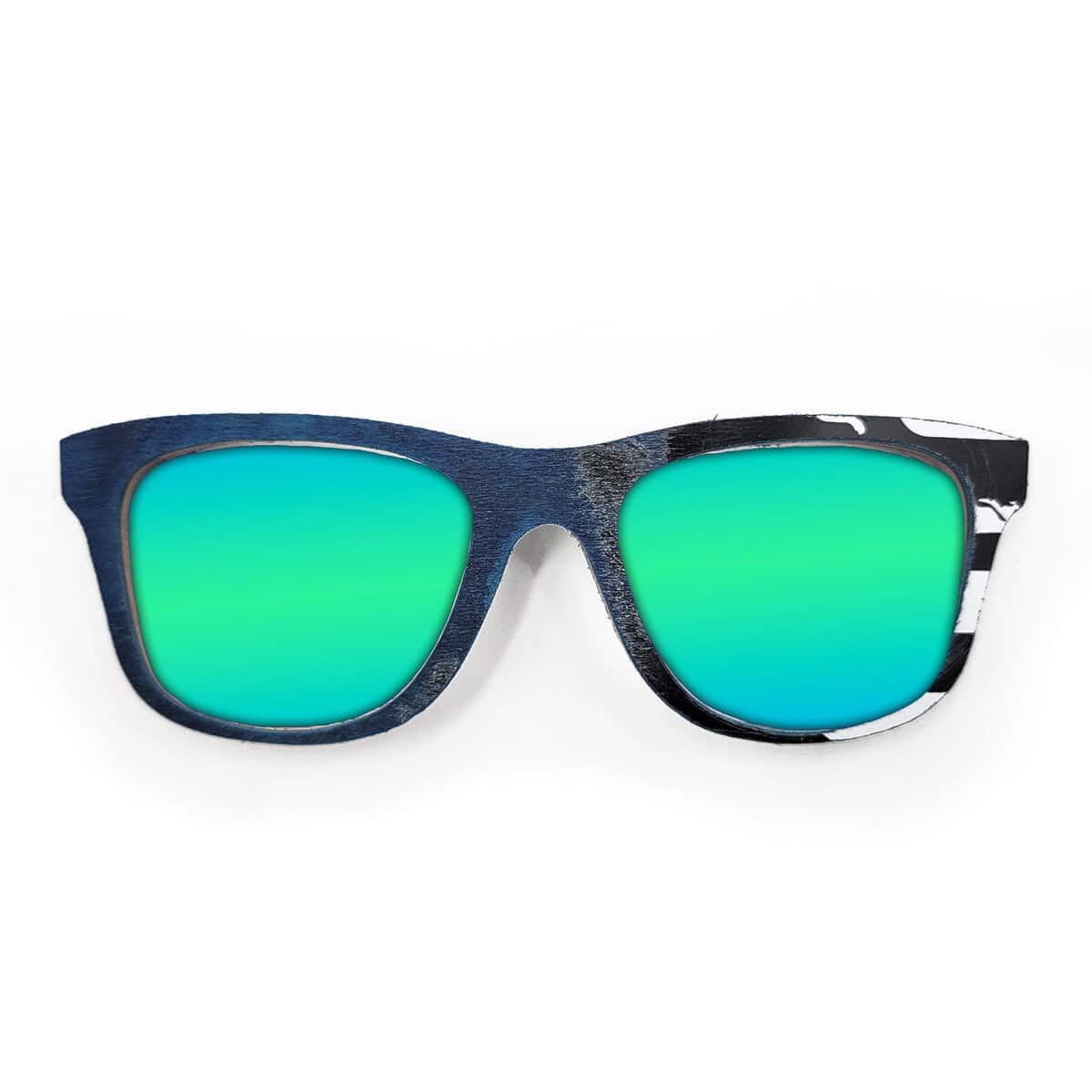 Wayfarer Style Recycled Wooden Skateboard Glasses - Image 3