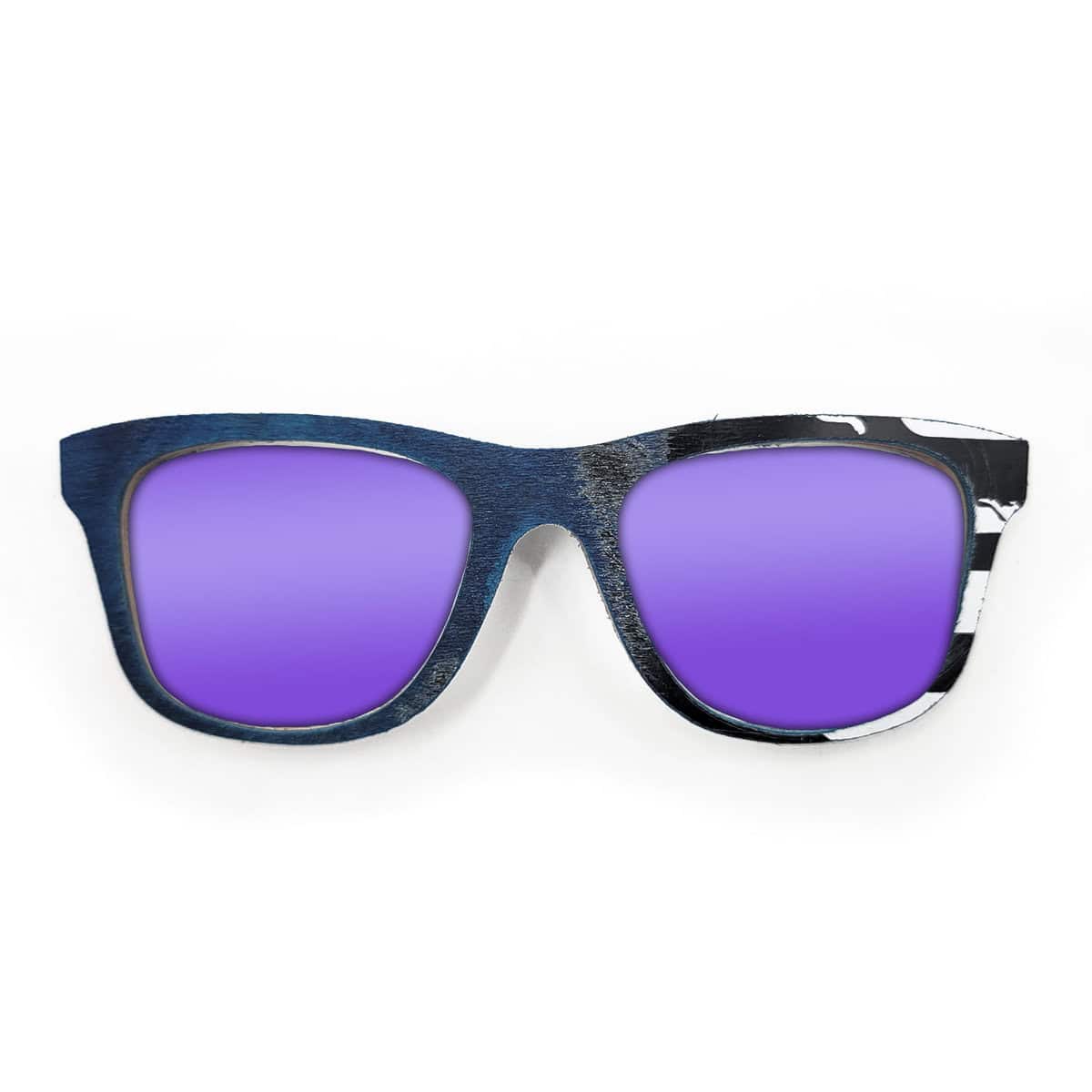 Wayfarer Style Recycled Wooden Skateboard Glasses - Image 2