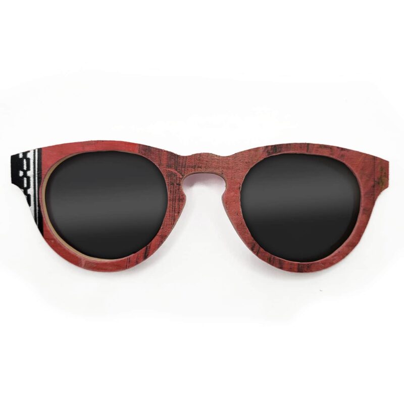Cat Eye Style Recycled Wooden Skateboard Glasses