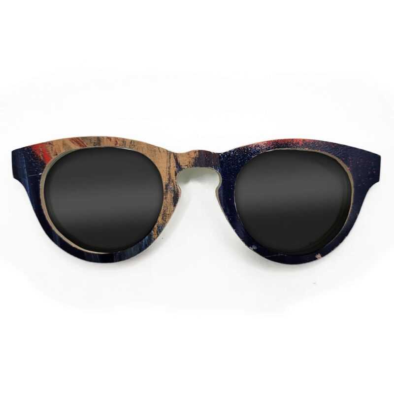 Cat Eye Style Recycled Wooden Skateboard Glasses
