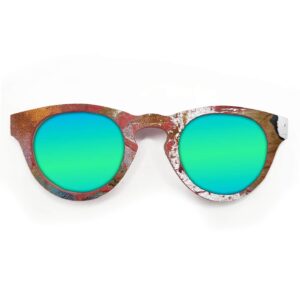 Cat Eye Style Recycled Wooden Skateboard Glasses