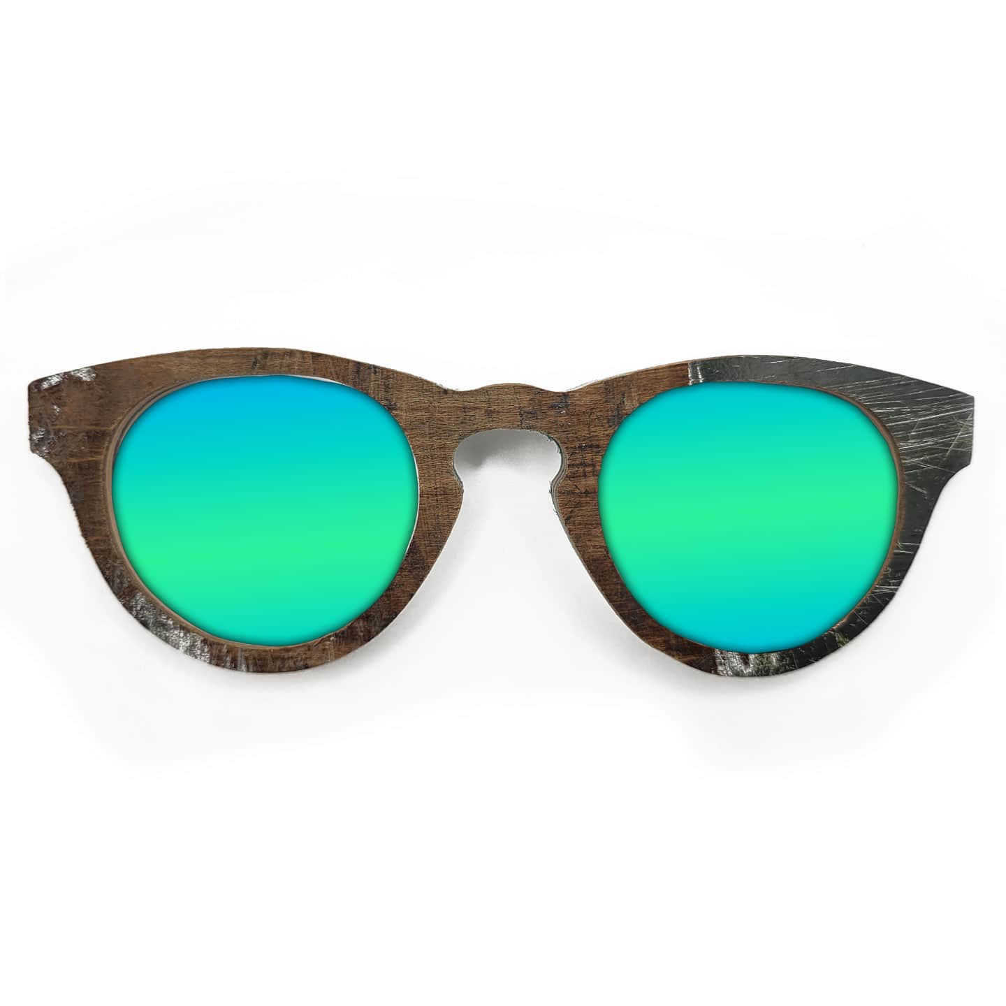 Cat Eye Style Recycled Wooden Skateboard Glasses - Image 2