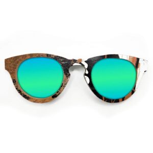Cat Eye Style Recycled Wooden Skateboard Glasses